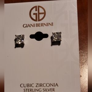 Giani Bernini Silver Cubic Zirconia Stud Earrings